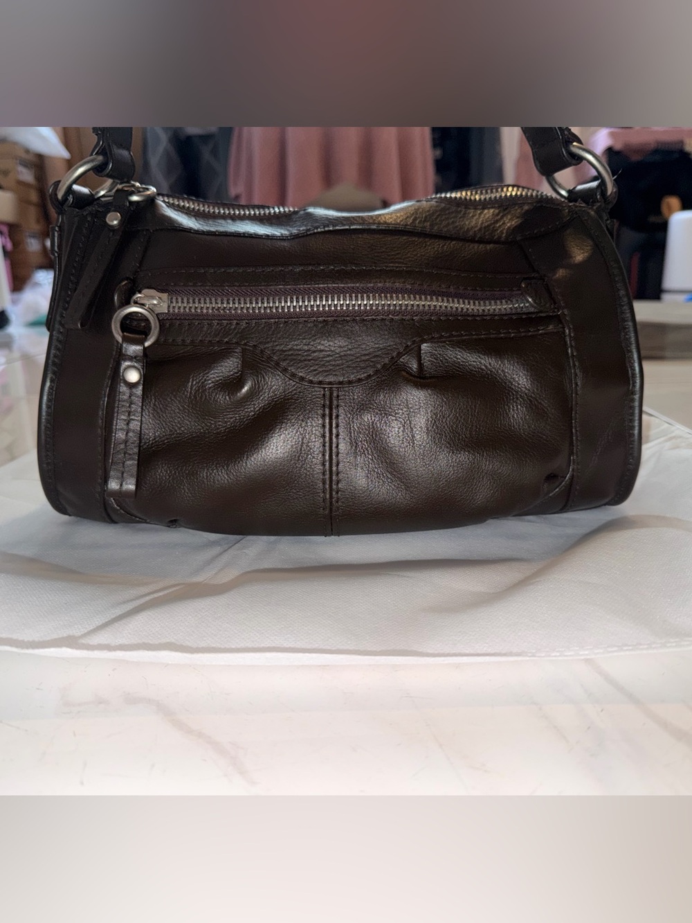 Vintage Fossil Brown Shoulder Bag Classic Everyday Purse - Picture 2 of 16